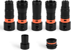 Klabb 7 Piece Dust Collection Hose Adapter Kit,Compatible with Most Woodworking Power Tools,Sanders,and Shop Vacuums,adapts to 1.2/3”,1.1'',1.1/3”,1.3/4”,0.9'' of multi brand power tool dust outlets