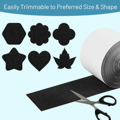 4 Inch x 20 Feet Large Hook and Loop Sheet Tape Fastener,Self Adhesive Heavy Duty Strips,Keep Couch Cushions from Sliding,Carpet Anti Slip Rug Gripper,Multi Purpose Wall Hanging Tape