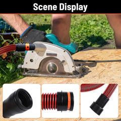 Klabb 7 Piece Dust Collection Hose Adapter Kit,Compatible with Most Woodworking Power Tools,Sanders,and Shop Vacuums,adapts to 1.2/3”,1.1'',1.1/3”,1.3/4”,0.9'' of multi brand power tool dust outlets