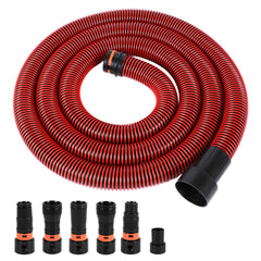 Klabb 10 Feet Dust Collection Hose Kit for Home and Shop Vacuums System with 6 Adapters of Woodworking Power Tool and Sander,Compatible with Multi-Brands Power Tool Adapter Set for Dust Collection