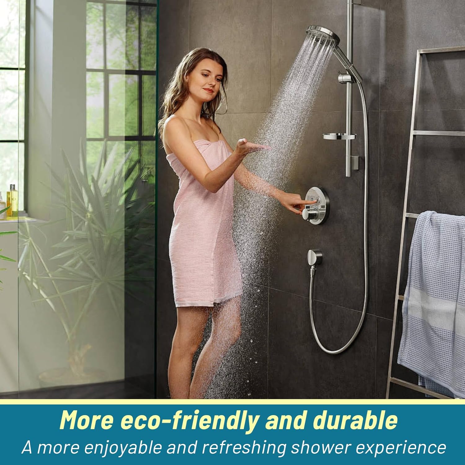 Shower Hose Extra Long 79 inches Long Shower Head Hose Replacement Stainless Steel Shower Head Extension Hose Flexible and Durable Shower Pipe with Brass Insert and Nut